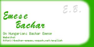 emese bachar business card
